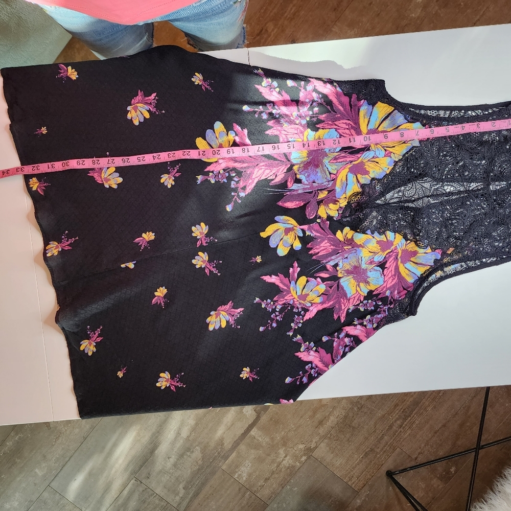 Free People Marsha Slip Dress Black Onyx Combo Sz S NWT - Picture 12 of 16